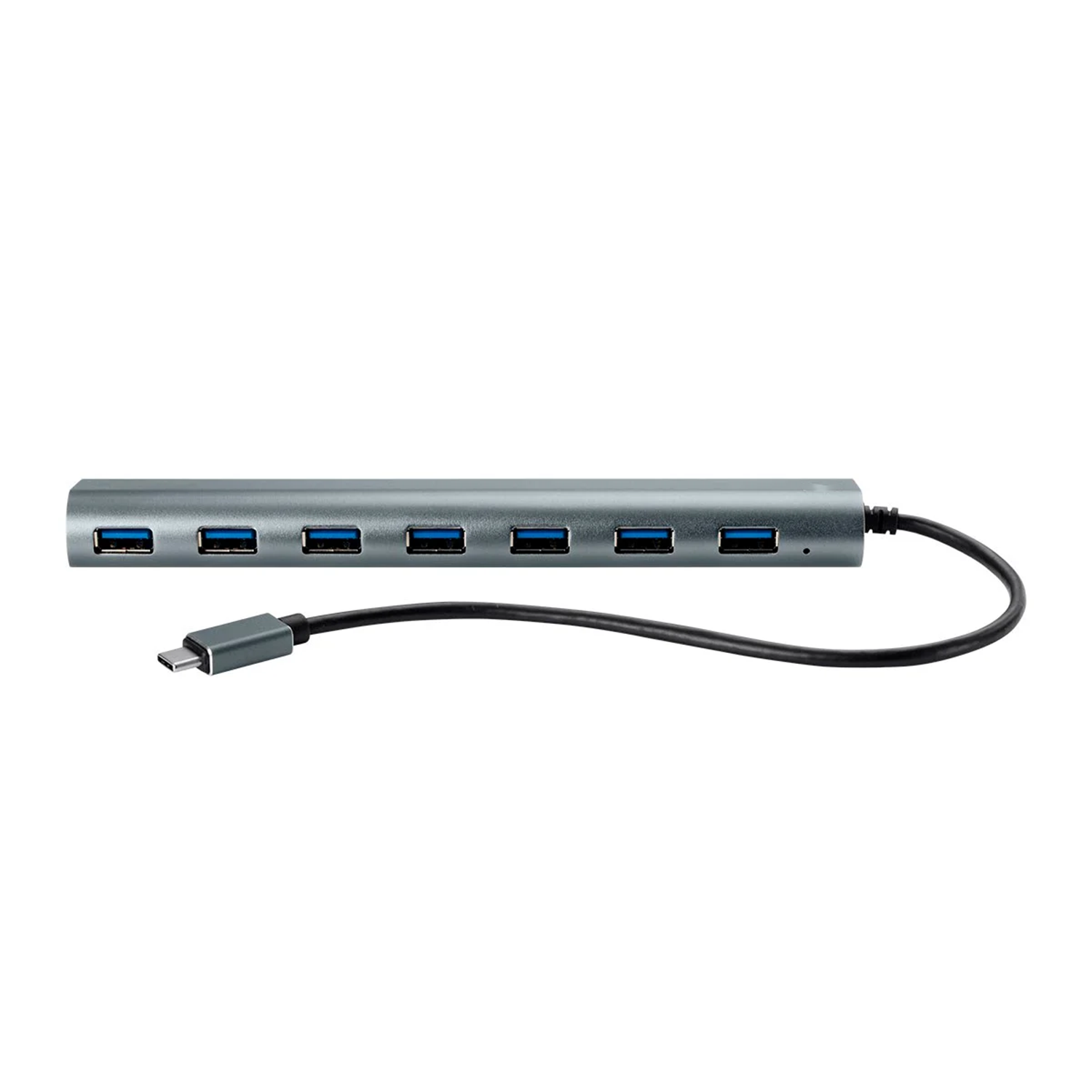 7 Port Usb-C Superspeed Usb 3.0 Expansion Hub, Slim Unibody Multiport Data Transfer Dock With Reversible Type-C Plug