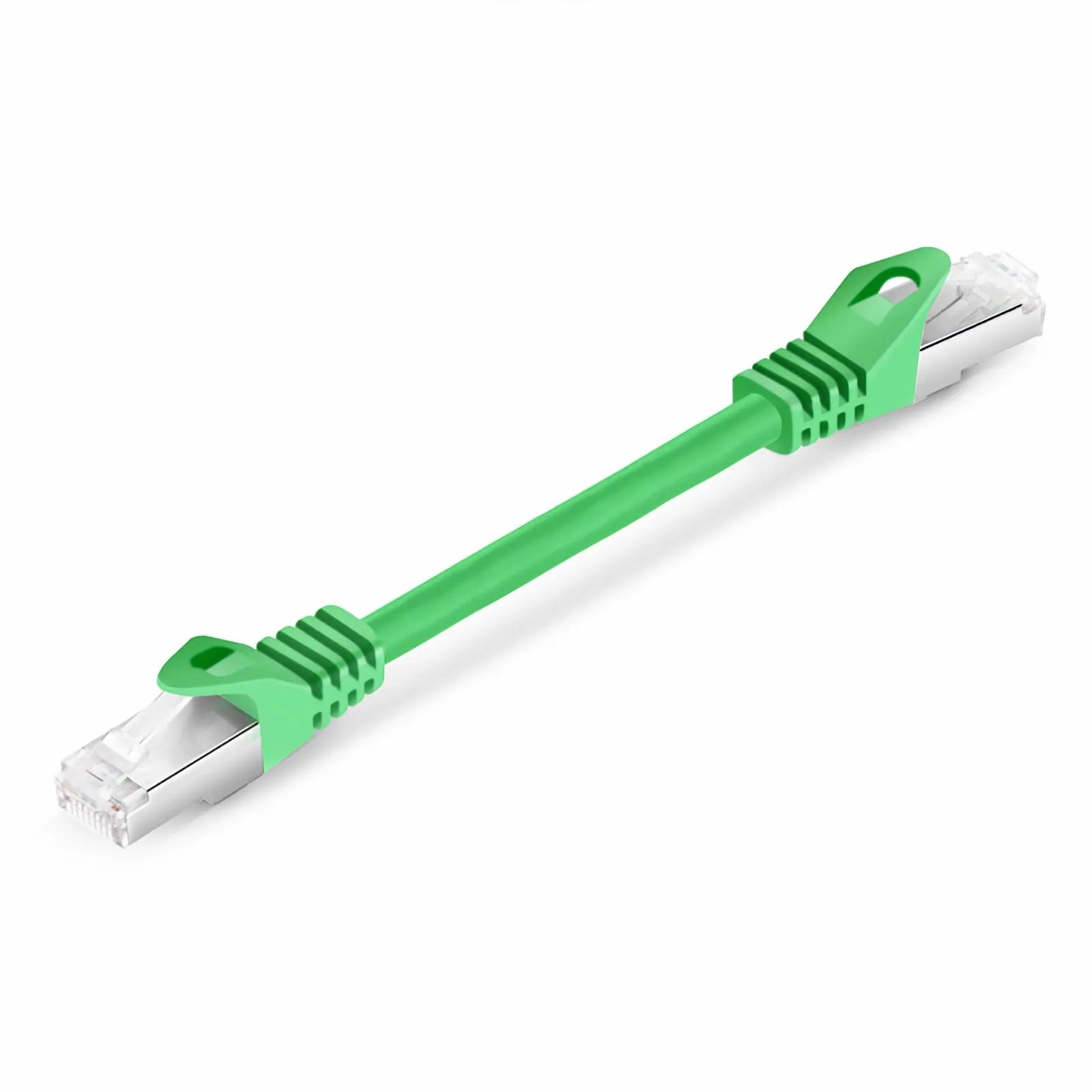 6 Inch Short Shielded Cat6a S/FTP Network Patch Cord, Multi-Color Snagless RJ45 High Bandwidth LAN Wire